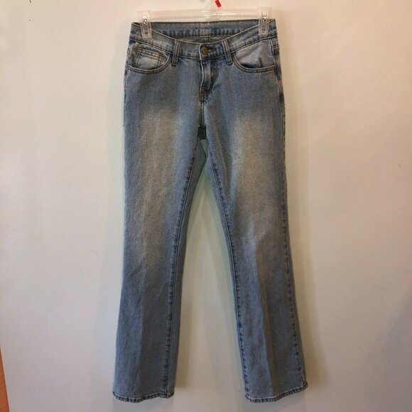 John J Galt Womens Size 5 Light Wash Blue Boot Cut Pockets Denim Jeans Distress - Picture 4 of 11